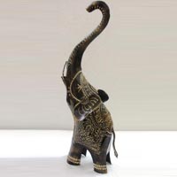 Wrought Iron Elephant Raising Trunk
