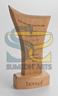 wooden trophy