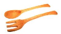 Wooden Salad Spoon and Fork