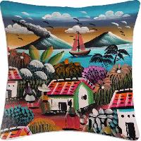 Villagers Evening Cushion Cover