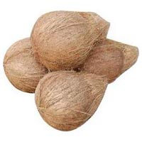 semi husked coconut