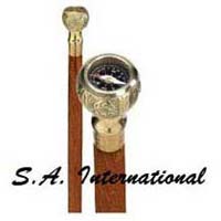 Compass Head Walking Stick