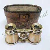 Shell Binocular with Leather Case