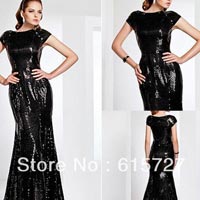 Black Long Evening Prom Gown