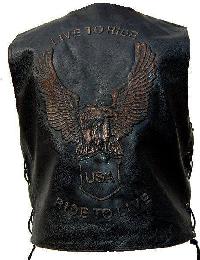 Leather Eagle Vest