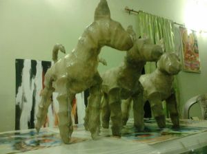 Resin Dog Night Light