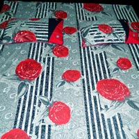 Printed Mixed Cotton Bed Sheet Button