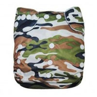 Brown and Green Camo Pocket Diapers