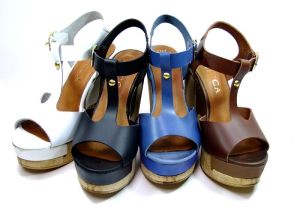 Ladies Leather Wedges Sandals