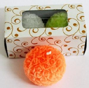 Flames N Flavors Wax Round Assorted designer small rose ball candle