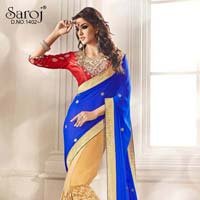 Stunning net designer saree