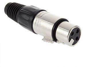 3 Pin Female Cannon Plug Inline Socket Connector Adapter