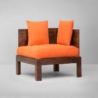 Elmwood Zurich One Seater Sofa Honey and Rust