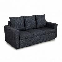Fab Home Taupo Carbon Gray Three Seater Sofa