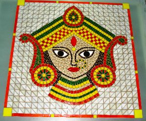 Durga Maa Glass Mosaic 25 inches square
