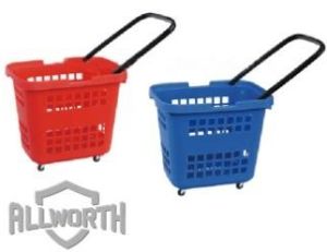 Rolling Supermarket Shopping Basket