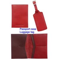 Leather Passport Case, Luggage Tags