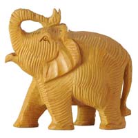 Wooden Elephant Sculpture