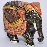 Painted Carved Elephant