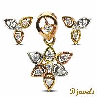 Djewels Diamond Pendant Set Diamond Gold Pendant