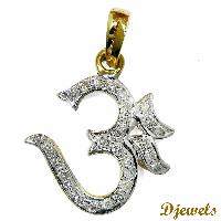 Diamond Om Pendant