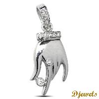 Diamond Pendant Hand Shape