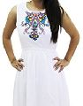 Embroidered A-line Womens Dress