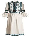 Short Sleeve embroidered cotton dress