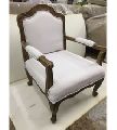 French style white colour fabric vintage chair
