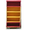 Metallic open five shelves storing cabinet furniture