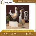 Metallic Stylish Hen Bird Figurine