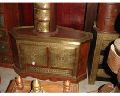 Wooden and Brass Carved Designed Storage Trunks