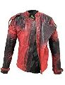 Mens Lambskin Light Red Leather Biker Jacket