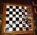 Exclusive Marble Inlay Chess Design Table Top