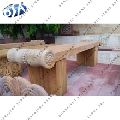 carved rainbow sandstone backless bench