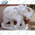 Marble big elephant statue