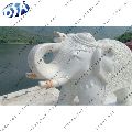 white marble big elephant statue