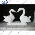 White Marble Two Duck Statue