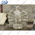 White sandstone Hand Carved Eagle Statue