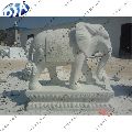 white sandstone standing elephant statue