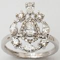 Genuine white gold diamond ring jewelry