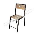 Rustic Metal wood Stackable Dining Chair