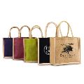 Recyclable material tote shopping jute bag