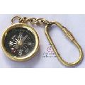 Bras Key Chain With Compass