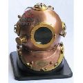 Diving Helmet With Wooden Base