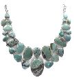 Turquoise And Multistone Sterling Silver Necklace
