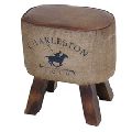 Canvas Leather Stool