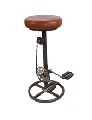 IRON LEATHER BAR STOOL WITH PADDELS