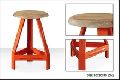 WOODEN COLOURFULL IRON STOOL