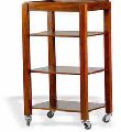 Wooden Spa Trolley with Multiple Shelves
